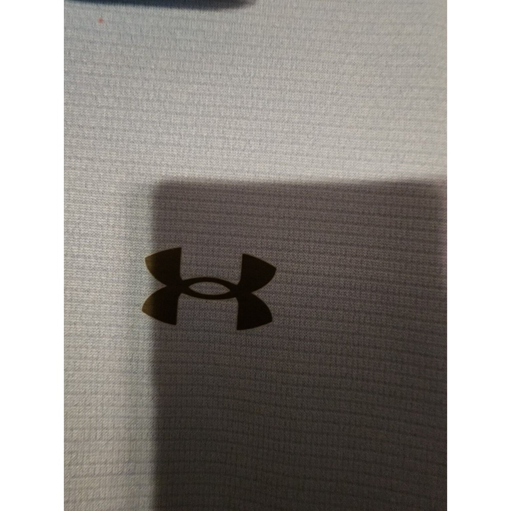 Under Armour  Loose Fit Polo Shirt Mens Size M Light Blue Golf Short Sleeve - Picture 3 of 4